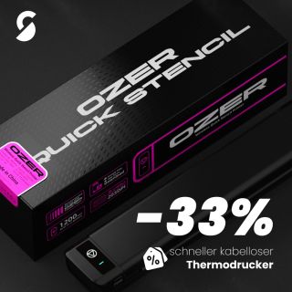 🔥 -33 % RABATT auf den schnellen kabellosen Thermodrucker OZER! Spare Zeit und Nerven – drucke deine Schablonen einfach,...